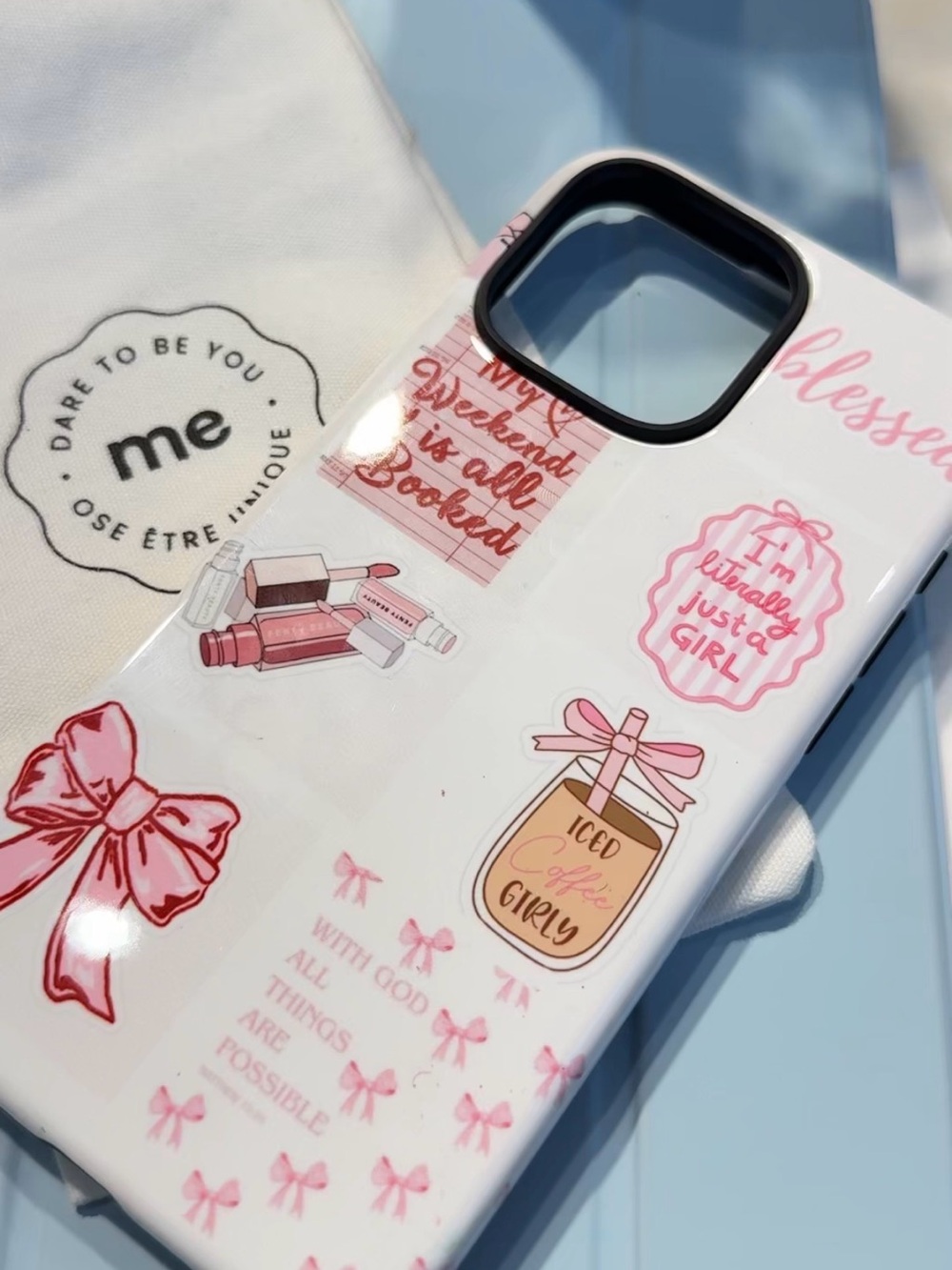 Custom KaseMe iPhone 16 Pro Max Case 🤍🎀